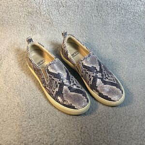 Earth Womens Zen Groove Slip-On Sneakers Leather Snake Print Size 6 M